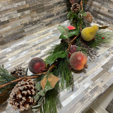Pre-Lit Fruit & Pinecone Garland HOLIDAY ITEMS 46'