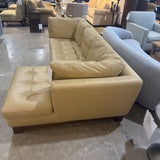 Roche Bobois 2pc Leather Right Facing SECTIONAL Tan 96w54d25h