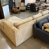 Custom Down Filled Chenille SECTIONAL Sand 140w68d30h