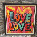 Love Textured Framed Print ART WORK 26x26