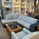 Fusion Furniture Two-Tone Left Facing SECTIONAL 106w84d30h