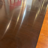 Stickley Banded Chippendale Double Pedestal Mahogany DINING TABLE 67.5w44d30h