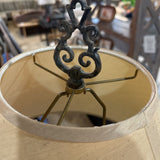 Art Deco Wrought Iron FLOOR LAMP 20d75h