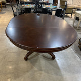 Marshall Field's Round Solid Wood Pedestal w/ 18" Leaf DINING TABLE 50d30h