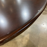 Marshall Field's Round Solid Wood Pedestal w/ 18" Leaf DINING TABLE 50d30h