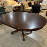 Marshall Field's Round Solid Wood Pedestal w/ 18" Leaf DINING TABLE 50d30h