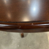 Marshall Field's Round Solid Wood Pedestal w/ 18" Leaf DINING TABLE 50d30h