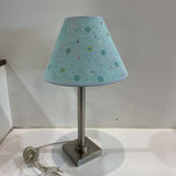Petite Nickel Base w/ Whimsical Shade TABLE LAMP 10Wx18.5H