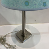 Petite Nickel Base w/ Whimsical Shade TABLE LAMP 10Wx18.5H