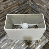 Silver & Crystal Lamp w/ White Shade TABLE LAMP 12w7d17h