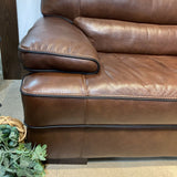 Bonded Leather Wide Arm SOFA Brown 92Wx40Dx37H