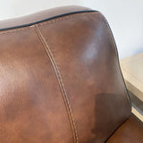 Bonded Leather Wide Arm SOFA Brown 92Wx40Dx37H