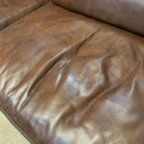 Bonded Leather Wide Arm SOFA Brown 92Wx40Dx37H