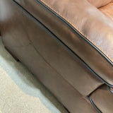 Bonded Leather Wide Arm SOFA Brown 92Wx40Dx37H