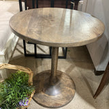 Wood Pedestal SIDE TABLE 21Wx23H