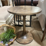 Wood Pedestal SIDE TABLE 21Wx23H