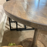 Wood Pedestal SIDE TABLE 21Wx23H