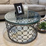 Arhaus Naomi Round Glass Top COFFEE/COCKTAIL TABLE 30d19h