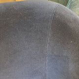 Restoration Hardware Italian Shelter Curved Arm SOFA Indigo Merino Wool Velvet 84w32d28h