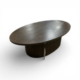 Terra Oval Fluted Lift-Top COFFEE/COCKTAIL TABLE Dark Brown 48w28d15h