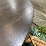 Terra Oval Fluted Lift-Top COFFEE/COCKTAIL TABLE Dark Brown 48w28d15h