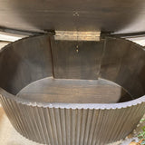 Terra Oval Fluted Lift-Top COFFEE/COCKTAIL TABLE Dark Brown 48w28d15h