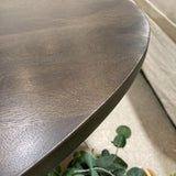 Terra Oval Fluted Lift-Top COFFEE/COCKTAIL TABLE Dark Brown 48w28d15h