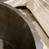 Terra Oval Fluted Lift-Top COFFEE/COCKTAIL TABLE Dark Brown 48w28d15h