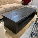 Pottery Barn Folsom COFFEE/COCKTAIL TABLE Black 58w24d18.5h