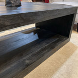 Pottery Barn Folsom COFFEE/COCKTAIL TABLE Black 58w24d18.5h