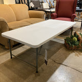 Folding Rectangular Plastic Table OUTDOOR 59w29d19h