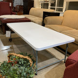 Folding Rectangular Plastic Table OUTDOOR 59w29d19h