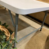 Folding Rectangular Plastic Table OUTDOOR 59w29d19h