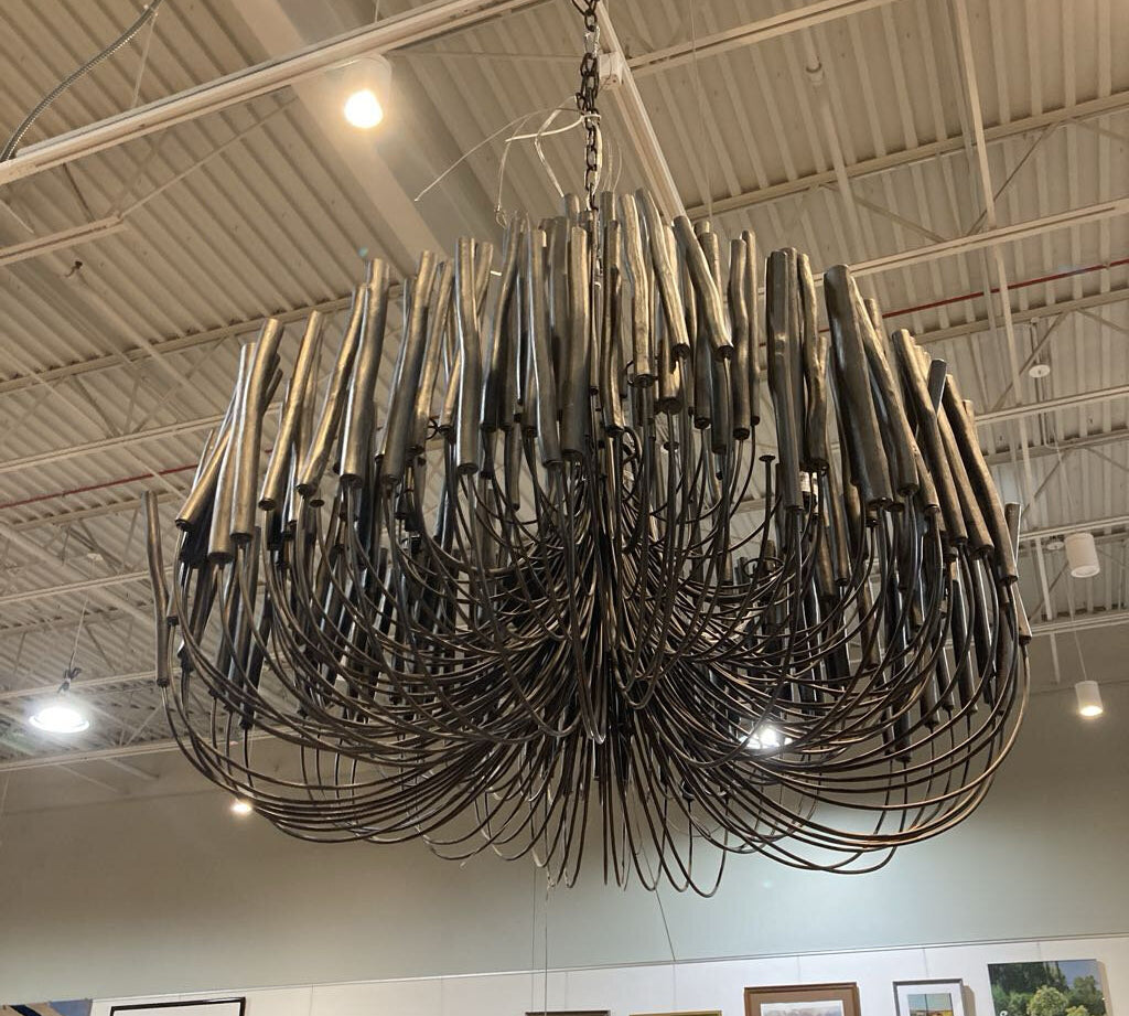 Arteriors Home Tilda Large Chandelier LIGHTING Black 36d38h