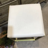 Natalya Faux Leather Backless Counter Stool BAR/COUNTER STOOL Gold 14w14d25.5h