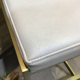 Natalya Faux Leather Backless Counter Stool BAR/COUNTER STOOL Gold 14w14d25.5h