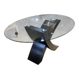 Modern Zola Oval DINING TABLE 72w42d30h