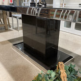 Scandinavian Designs Svante Contemporary Glass Top DINING TABLE 72w36d31h