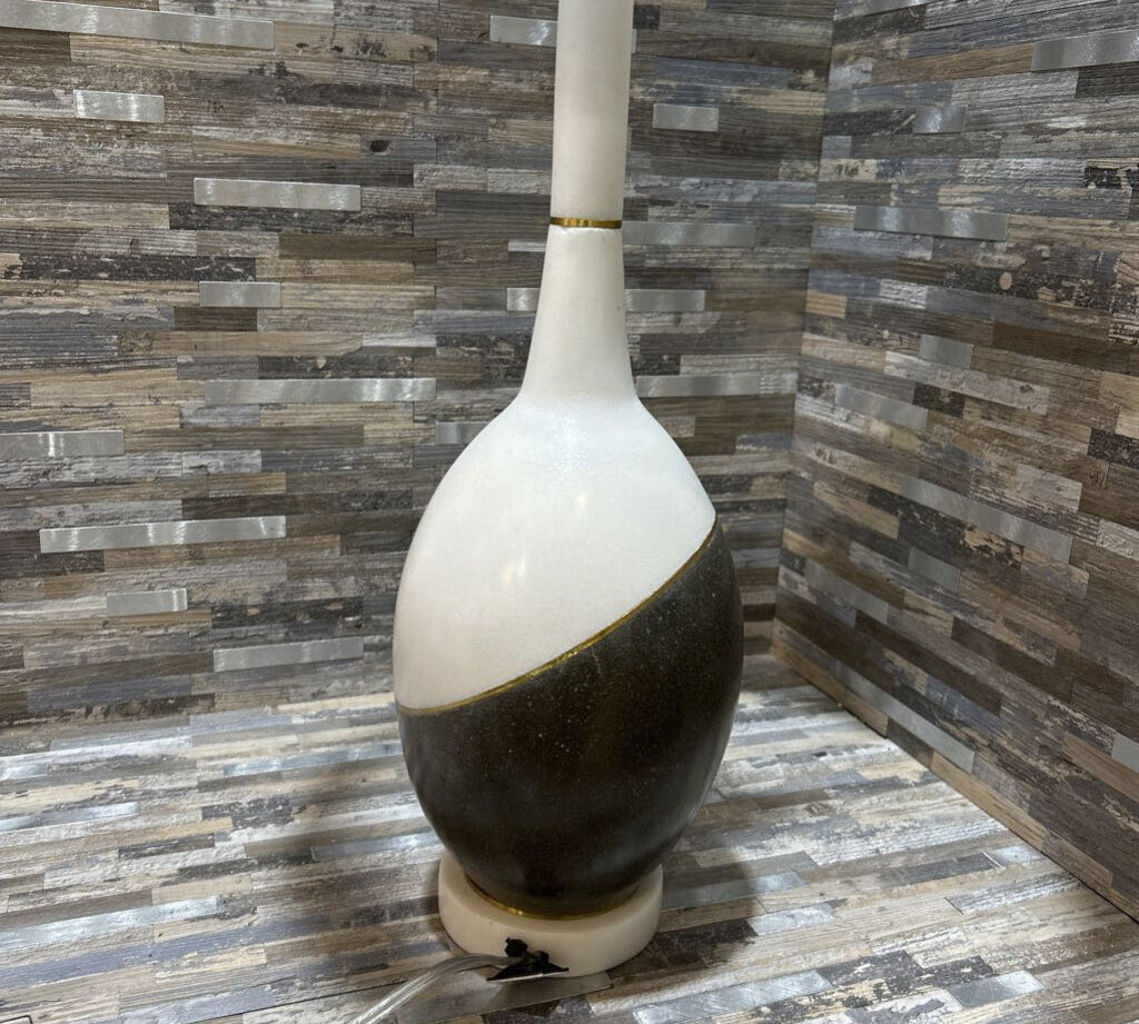 Uttermost Tanali Honed Charcoal Concrete & Marble w/ Drum Shade TABLE LAMP 15d29h
