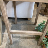 Thayer Bar Height Leather Shearling Wool Back BAR/COUNTER STOOL Tan 18Wx19.75Dx40H