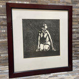 Linocut Female Form Print ART WORK 20Wx20H