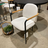 CB2 Avont White Performance Fabric DINING CHAIRS 21w22d31h