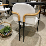CB2 Avont White Performance Fabric DINING CHAIRS 21w22d31h