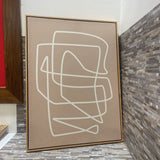 Modern Minimalist Line Drawing Print on Canvas ART WORK 30Wx40H