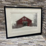 Stephen G Maka Signed / Numbered Barn in Winter Photograph ART WORK 24Wx18H