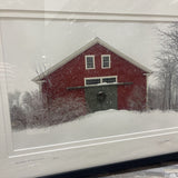 Stephen G Maka Signed / Numbered Barn in Winter Photograph ART WORK 24Wx18H