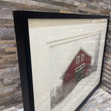 Stephen G Maka Signed / Numbered Barn in Winter Photograph ART WORK 24Wx18H