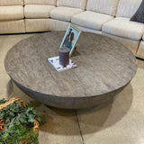 Restoration Hardware Sphere Round Reclaimed Peroba Rosa COFFEE/COCKTAIL TABLE 55d16h