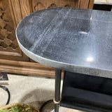 Bloomhome Roxy Leather Magazine Table SIDE TABLE 22w9.5d23.5h