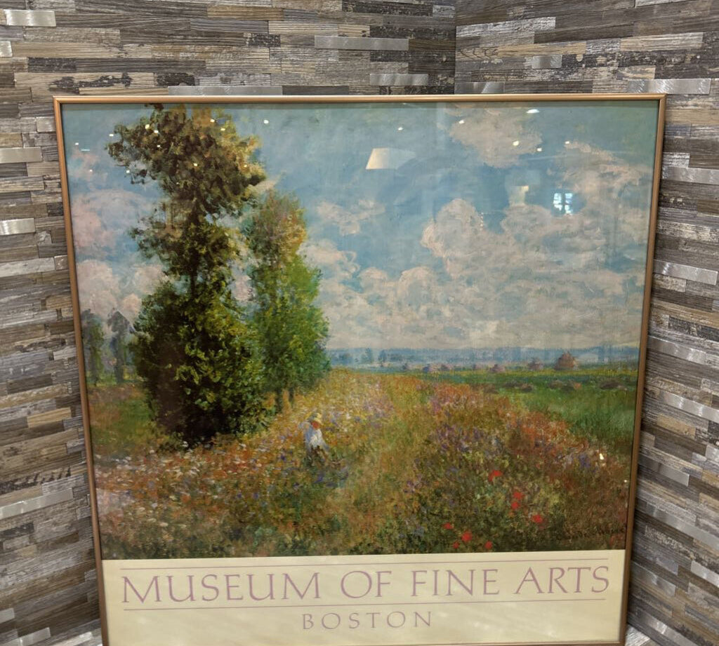 Claude Monet "Meadow with Poplars" Framed Print ART WORK 25x26